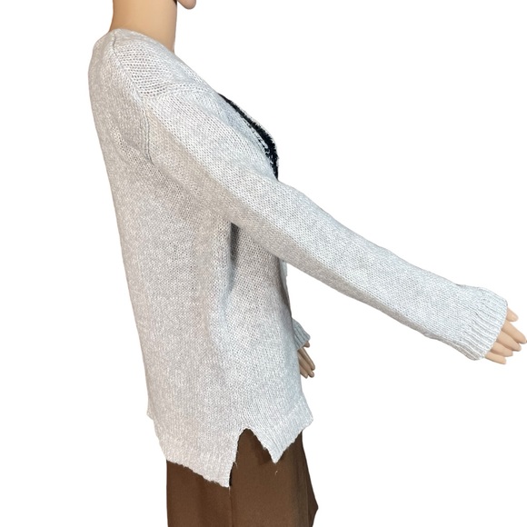 HERE THERE Cotton Blend Grey Dog Front Sweater Size S - Picture 4 of 9